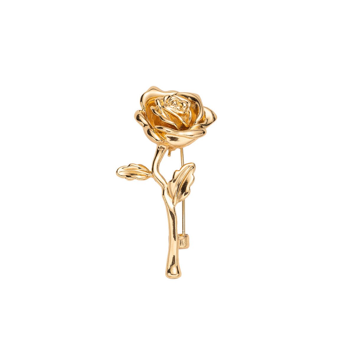 minimalist rose brooch pin
